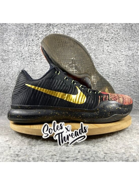 Nike Kobe 10 Elite Low \'Christmas\' Size 8 Men Black Gold Crimson 802560-076 main image 5